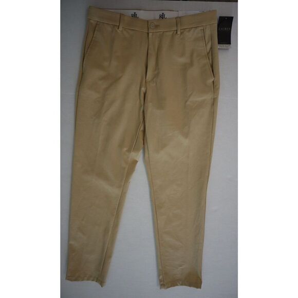 Ralph Lauren Men's Sz 32x32 Yellow Classic-Fit Cotton Stretch Dress Pants $95 - Picture 1 of 12